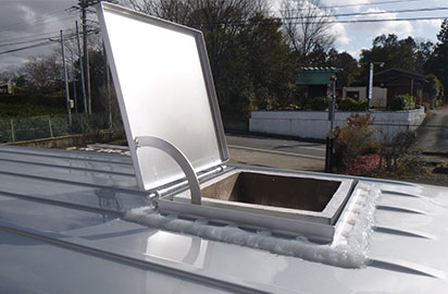 安中市のペット火葬車の炉　内部の写真